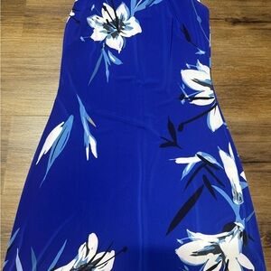 American Living Vibrant Blue and White Floral Dress